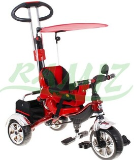 Wózek spacerowy rowerek Sport Trike - czerwony 1+